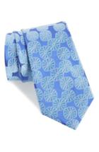 Men's Nordstrom Men's Shop Carnaby Floral Silk Tie, Size - Blue