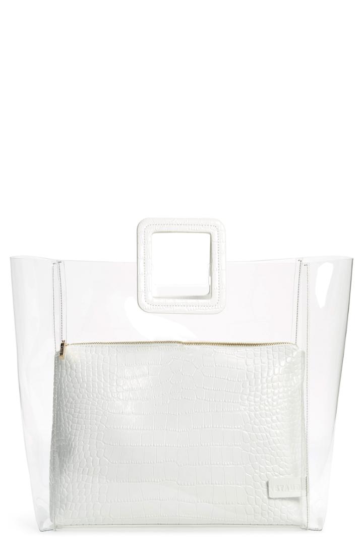 Staud Large Shirley Transparent Handbag - Ivory