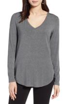 Women's Halogen V-neck Tunic - Grey