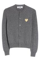 Women's Comme Des Garcons Play Wool Cardigan