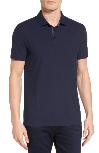 Men's Boss Place 15 Slim Fit Polo, Size - Blue