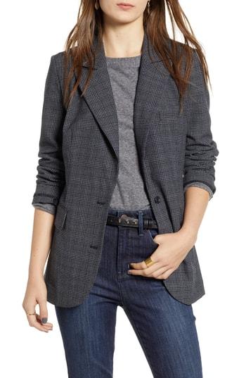 Women's Treasure & Bond Menswear Blazer, Size - Black