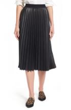 Women's Halogen Pleat Faux Leather Skirt