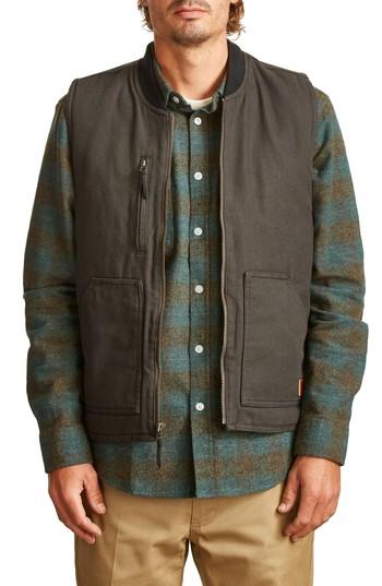 Men's Brixton Abraham Water Resistant Vest, Size - Grey