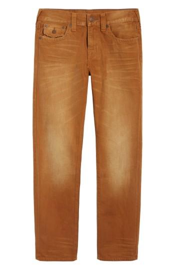 Men's True Religion Brand Jeans Geno Straight Fit Jeans - Yellow