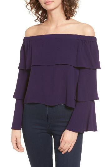 Women's Chloe & Katie Tiered Ruffle Off The Shoulder Top