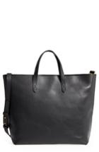 Madewell Zip Top Leather Tote - Black