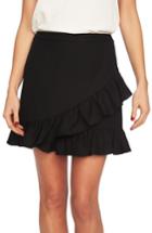Women's 1.state Ruffle Miniskirt - Black