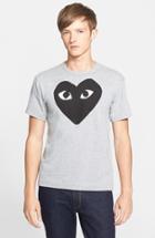 Men's Comme Des Garcons Play Logo Graphic Crewneck T-shirt