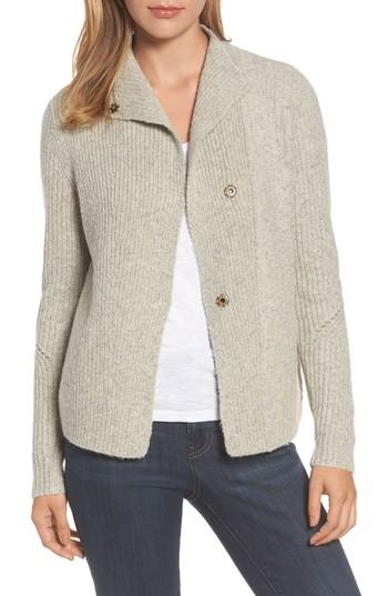 Women's Caslon Mixed Stitch Cardigan, Size - Beige