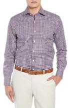 Men's Peter Millar Crown Ease Triberg Regular Fit Check Sport Shirt, Size - Blue