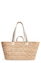 Clare V. Le Big Sac Woven Straw Tote - Beige