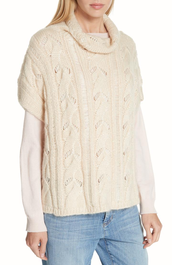 Women's Eileen Fisher Cable Knit Sweater - Ivory