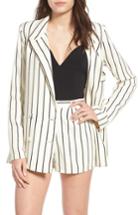 Women's Lovers + Friends Fanning Stripe Blazer - Beige
