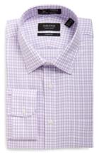 Men's Nordstrom Men's Shop Smartcare(tm) Classic Fit Plaid Dress Shirt 35 - Purple