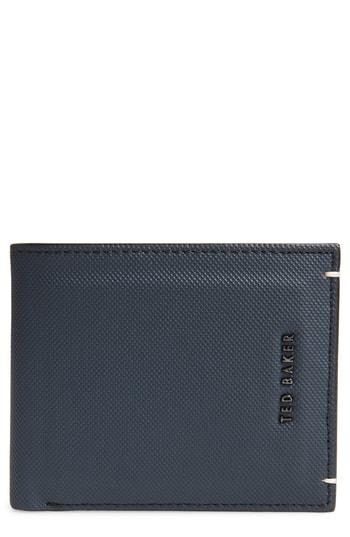 Men's Ted Baker London Stormz Leather Wallet - Blue