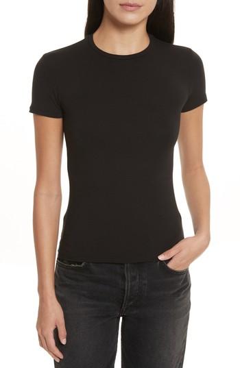 Women's Atm Anthony Thomas Melillo Stretch Pima Cotton Baby Tee - Black