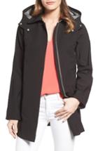 Women's Vince Camuto Hooded Fly Front Stadium Jacket - Black