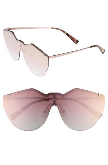 Women's Le Specs 140mm Shield Sunglasses - Gold