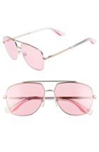 Women's Marc Jacobs 58mm Navigator Sunglasses - Gold/ Pink