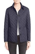 Women's Burberry Ashurst Quilted Jacket, Size - Blue