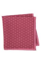 Men's Ted Baker London Starburst Geometric Silk Pocket Square, Size - Red