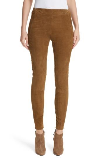 Women's Lafayette 148 New York Brooklyn Suede Pants