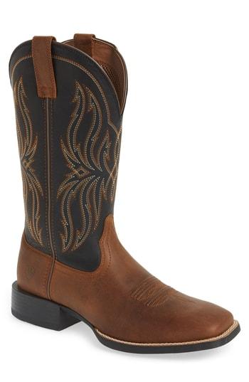 Men's Ariat Sport Rustler Cowboy Boot M - Brown