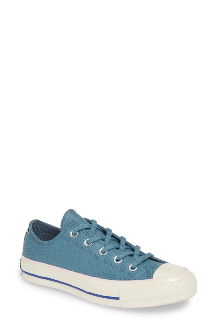 Women's Converse Chuck Taylor All Star Chuck 70 Ox Leather Sneaker .5 M - Blue/green
