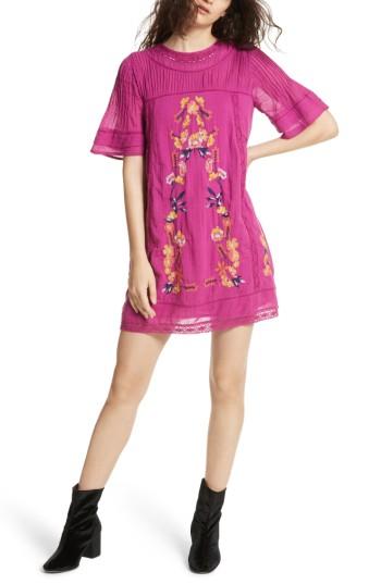Women's Free People 'perfectly Victorian' Minidress - Purple