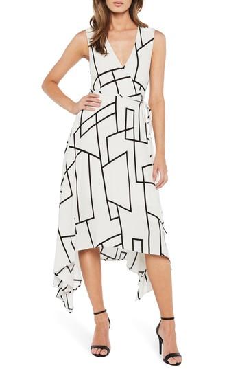 Women's Bardot Asymmetrical Wrap Dress - White