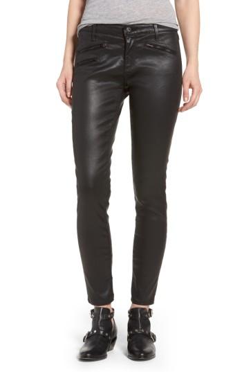 Women's Ag The Legging Ankle Skinny Faux Leather Pants - Black