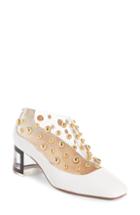 Women's Christian Louboutin Studded Clear Pump Us / 36eu - White