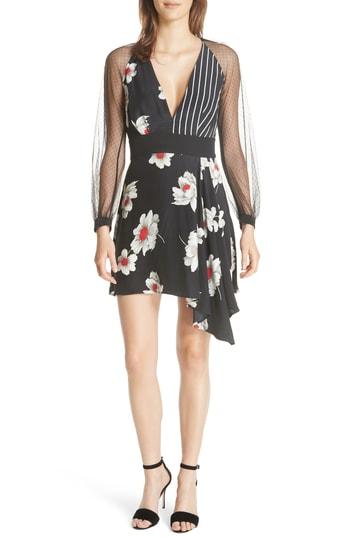 Women's Equipment Alexandria Mixed Print Silk Dress - Black
