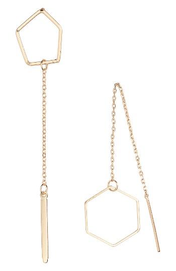Women's Bp. Mismatched Geo Drop Earrings