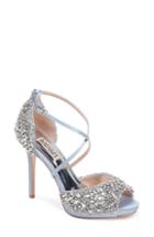 Women's Badgley Mischka Hyper Crystal Embellished Sandal M - Blue