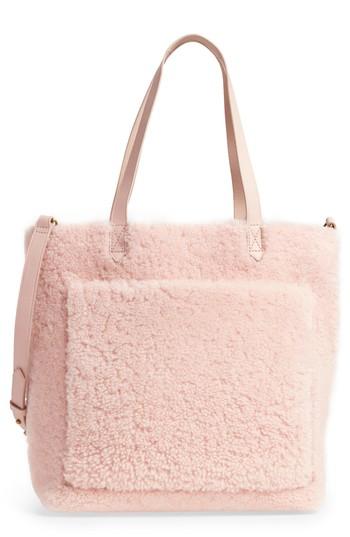 Madewell Medium Transport Genuine Shearling Tote -