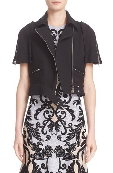Women's Alexander Mcqueen Crop Wool & Silk Jacket
