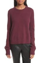 Women's Rag & Bone Ace Cashmere Crop Sweater, Size - Red