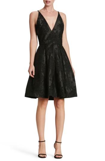Women's Dress The Population Collette Fit & Flare Dress - Black