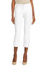 Women's Lafayette 148 New York Thompson Cuffed Crop Jeans - White