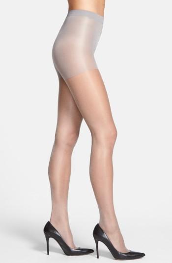 Women's Calvin Klein Shimmer Sheer Control Top Pantyhose, Size A - Metallic