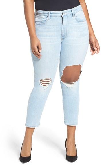 Women's Good American Good Cuts Ripped Boyfriend Jeans