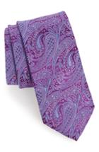 Men's Nordstrom Men's Shop Krepela Paisley Silk Tie, Size - Purple