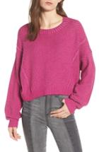 Women's Bp. Plaited Drop Shoulder Sweater, Size - Pink