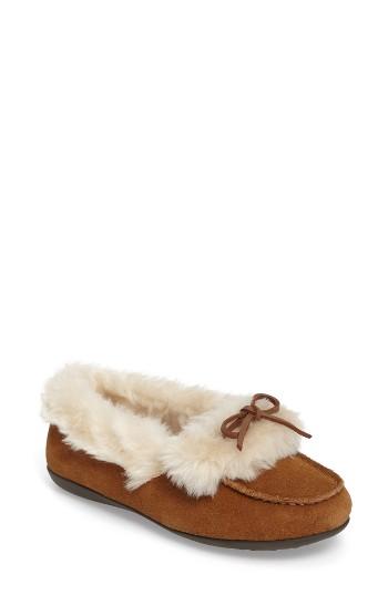 Women's Vionic Juniper Faux Fur Slipper M - Ivory