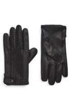 Men's Ted Baker London Braided Leather Glove - Black