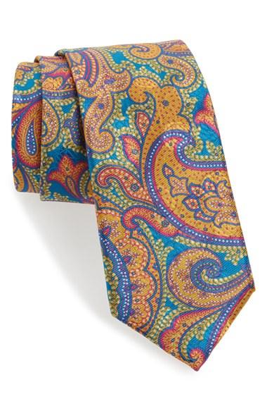 Men's Robert Talbott Paisley Silk Tie, Size - Blue/green