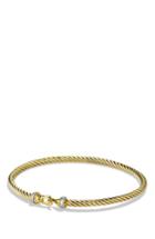 Women's David Yurman Cable Collectibles Buckle Bracelet With Diamonds In 18k Gold, 3mm