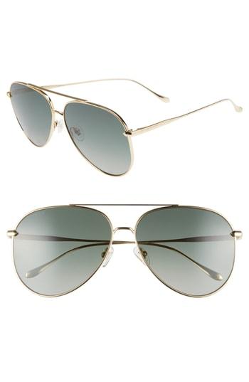 Women's Diff Nala 63mm Oversize Polarized Aviator Sunglasses - Gold/ G15